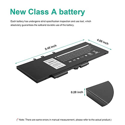 Fancy Buying 68Wh GJKNX Laptop Battery Replacement for Dell Latitude 5480 5580 5490 5590 5491 5591 5495 5488 Notebook 0GD1JP GD1JP DY9NT 0DY9NT 5YHR4 KCM82 0KCM82 - size: 9.45*4.09*0.28inch