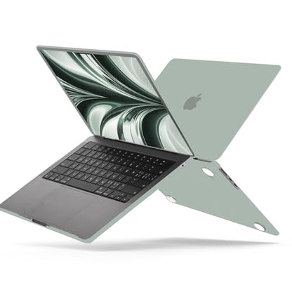 B BELK Compatible with MacBook Air 13.6 inch Case M5 2026 2025 2024 2023 2022 M4 M3 M2 A3449 A3240 A3113 A2681 Liquid Retina Display, Plastic Hard Shell +Keyboard Cover+Screen Protector, Antique Green - color: Antique Green
