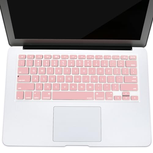MOSISO Silicone Keyboard Cover Compatible with MacBook Air 13 inch A1466 A1369 2010-2017&Compatible with MacBook Pro 13/15 inch (with/Without Retina Display, 2015 or Older Version), Rose Quartz - color: Rose Quartz