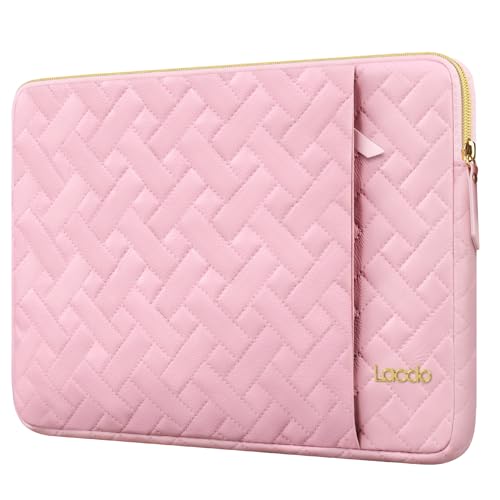 Lacdo Laptop Sleeve Case for 15 inch New MacBook Air M5/A3448 (2026), M4 A3241 2025, M3 A3114, M2 A2941 2024-2023, 15 inch MacBook Pro A1990 A1707, Computer Laptop Bag with Accessory Pocket, Pink - color: Pink, size: New MacBook Air 15 Inch