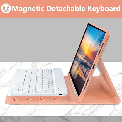 KBCASE for iPad Air 11 inch (M4/M3/M2) Case with Keyboard, Champagne | Keyboard Case for iPad Air 5th/Air 4th/Pro 11 2018, Detachable Wireless Keyboard, Pencil Holder - color: Light Champagne