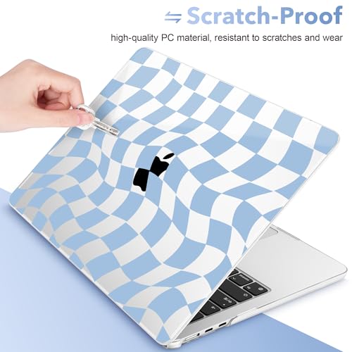 May Chen for MacBook Air 15 inch Case M5 M4 M3 M2 2026 2024-2023, Model A3448 A3241 A3114 A2941, Closes Seamlessly Hard Shell Laptop Cover with Keyboard Cover, Abstract & Grid - color: Abstract & grid