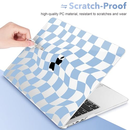 May Chen for MacBook Air 15 inch Case M5 M4 M3 M2 2026 2024-2023, Model A3448 A3241 A3114 A2941, Closes Seamlessly Hard Shell Laptop Cover with Keyboard Cover, Abstract & Grid - color: Abstract & grid