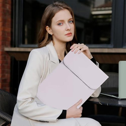 MOSISO Laptop Case 13.3 inch, 13-13.3 inch Laptop Sleeve Compatible with MacBook Neo 13 A18 Pro A3404 /Air 13/Pro 13/Pro 14 M5 M4 M3 M2 M1, Faux Suede Leather Case with Small Bag, Dusty Lilac - color: Dusty Lilac