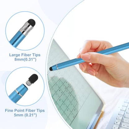 PATIKIL 5 Pcs Stylus Pens for Touch Screens, 2 in 1 High Sensitivity Universal Pen Capacitive Stylus for Phone Tablets Laptop Touch Screen Device, Blue - color: Blue
