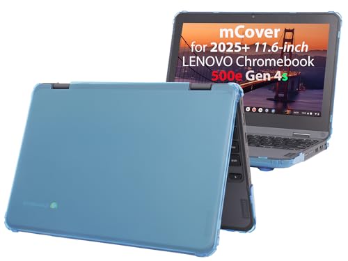 mCover Hard Shell Case Only Compatible for 2025 or Later 11.6" Lenovo 500e Chromebook Gen 4s 2-in-1 Laptop (NOT Fitting Any Other Lenovo Models)- Aqua - color: Aqua