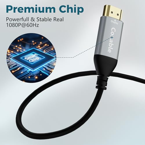 USB to HDMI Adapter Cable 6 FT, Unidirectional USB-A 3.0 to HDMI HD Audio Video, Real 2K/1080P@60Hz, for TV, Projector, Monitor, ONLY Support Windows 11/10/8/8.1/7, Mac OS, Need to Install Driver - size: 6 FT