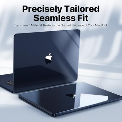 Macaset for MacBook Air 15 inch Case M5 M4 M3 M2 2026-2023 Mac Laptop Cover | Crystal Clear, Midnight Blue, Color Match, Protective Hard Shell, Ultra Thin & Lightweight, Anti Crack, Snap on Fit Plastic - color: Crystal Midnight