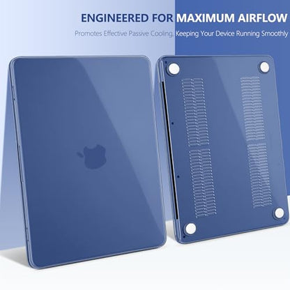 Batianda CrystalAir Case for MacBook Neo 13 Inch 2026, Crystal Indigo | 4-in-1 Bundle Ultra Clear Slim Hard Shell, Lightweight Everyday Protection for MacBook Neo 13 Inch 2026 Model A3404 - color: Crystal Indigo