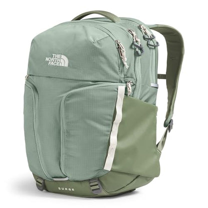 The North Face Surge Commuter Laptop Backpack, Slate Moss/Bark Mist, OSFA | Everyday Travel Bag, Laptop Sleeve, Water-Repellent - color: Slate Moss/Bark Mist