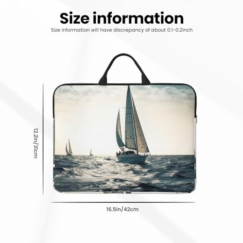 14 inch Laptop Sleeve with Handle Shockproof Laptop Bag Waterproof Computer Cover Bag Ocean Sailing Briefcase
