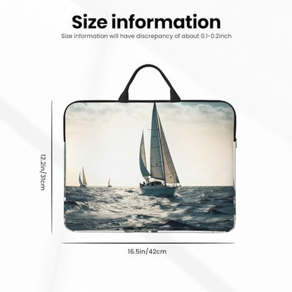 14 inch Laptop Sleeve with Handle Shockproof Laptop Bag Waterproof Computer Cover Bag Ocean Sailing Briefcase