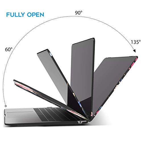 IBENZER Compatible with New MacBook Air 13 inch case 2022 2021 2020 M1 A2337 A2179 A1932, Hard Shell Case&Keyboard Cover&Screen Film for Mac Air 13 with Touch ID (2018-2022), Peony, AT13-CFL+2 - color: Peony