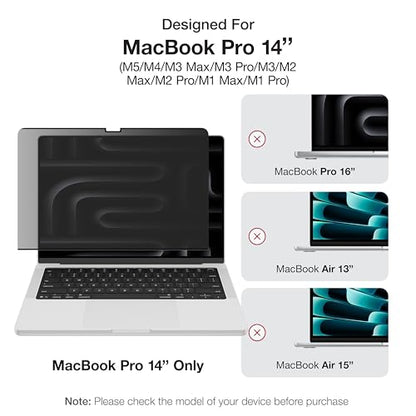 AMAZINGthing for MacBook Pro 14" [RADIX MagPrivacy] M5/M4/M3/M2/M1, Magnetic Screen Protector, ±30° Privacy Viewing, Removable Privacy Film, 9H Hardness, 200μm Thin Profile, Reusable with Folder - size: MacBook Pro 14" M1/M2/M3/M4/M5 Series