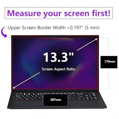 13.3-inch magnetic privacy screen, suitable for laptops with a 16:10 detachable anti-glare filter, reduces blue light/compatible with HP, Dell, Acer, Asus, Samsung, Lenovo and other laptops.