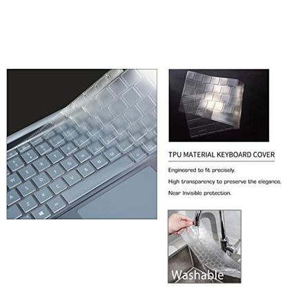 Keyboard Cover for 2023 Microsoft Surface Laptop Go 3/ Laptop Go 2/ Laptop Go 12.4" - Premium Ultra Thin, High Transparency Keyboard Protector Skin - size: Laptop Go 3/2/1
