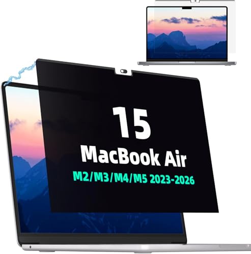 Magnetic Privacy Screen for MacBook Air 15 Inch (2023-2026, M2, M3, M4, M5),Removable Anti Glare Blue Light Filter for Mac 15.3In Laptop Privacy Filter Shield Protector - size: MacBook Air 15 Inch