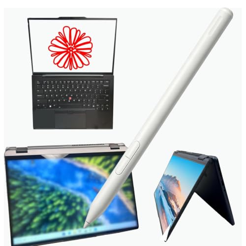 Stylus for Lenovo Yoga WE05,US501,US502 (4X81Q95846), Compatible with Lenovo Touchscreen Laptop, 300/500 Series, Chromebook Duet 3/5, ThinkPad P/X1, IdeaPad Flex (White) - color: White