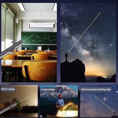 Green Laser Alignment Tool, Class 2 Compliant Indicator for Office Presentations, Training Sessions & Site Measurement (Grey)