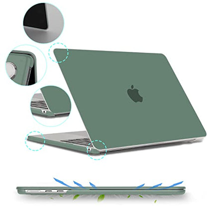B BELK for MacBook Air 13 inch Case 2026-2022 M5 M4 M3 M2, Midnight Green | Model A3449 A3240 A3113 A2681, Matte Plastic Hard Shell for MacBook Air 13.6 inch Case with Keyboard Cover & Screen Protector - color: Midnight Green