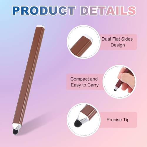 PATIKIL Stylus Pens for Touch Screen, High Sensitivity Universal Pen Capacitive Digital Pens Touchscreen Stylus for Phone Tablets Laptop Touch Screen Devices, Brown - color: Brown