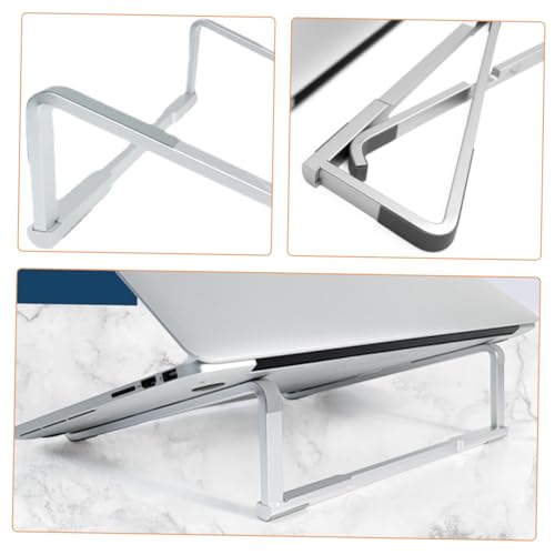 LALAFINA Foldable Desk Mount Laptop Stand Holder for Various Laptop Portable Ergonomic Computer Stand with Compact Metal Design Space Saving Notebook Riser for Comfortable Viewing and
