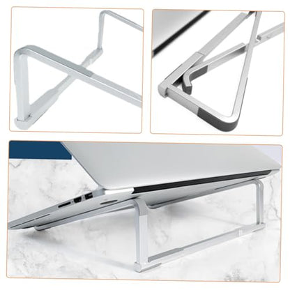 LALAFINA Foldable Desk Mount Laptop Stand Holder for Various Laptop Portable Ergonomic Computer Stand with Compact Metal Design Space Saving Notebook Riser for Comfortable Viewing and