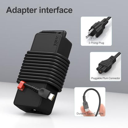 Andingker 65W USB-C Laptop Charger, Compatible with Yoga, Chromebook