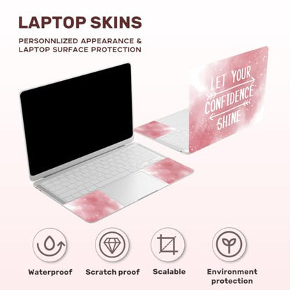 Laptop Skin Sticker Decal PVC Vinyl Sticker Notebook PC Protector Waterproof Scratch Resistant PC Skin for 12.1 13 13.3 13.6 14 15 15.3 16 Inch Let Your Confidence Shine Inspiration Quote - color: Let Your Confidence Shine