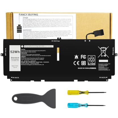 Fancy Buying 52Wh 722KK FP86V Laptop Battery for Dell XPS 13 9300 XPS 13 9310 XPS 13 9380 P117G P117G002 P117G001 Series Notebook 0WN0N0 WN0N0 02XXFW 2XXFW - size: 10.51*4.06*0.16inch