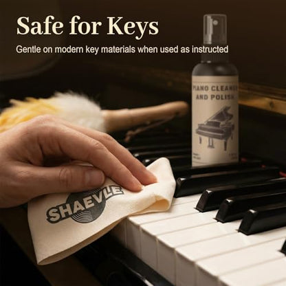 Piano Cleaner & Polish Kit ProTone All-in-One Piano Care Kit | Piano Maintenance Accessories for Grand, Upright & Digital Pianos - Restores High Gloss Shine & Protects Finish