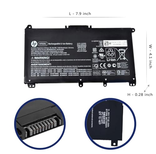 HP HT03XL L11119-855 Battery for Pavilion 15-DA 15-DB 15-DW 15-CS 15-DY 17-by 17-CA 14-CE 14-CF 14-DF 14-DQ 14-DK 15-CS0053CL 15-DW0033NR 15-DA0014DX L11421-542 L11421-2C2 HSTNN-UB7J HSTNN-DB8R