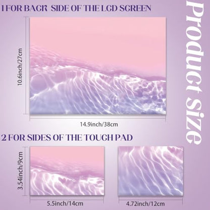 SUPERDANT Laptop Skin Sticker Pink Beach Laptop Decals Personalized Universal Notebook Computer Wrap Vinyl Skin Stickers Cover Art Decal Removable 12-15.6 Inch Waterproof Scratch-Resistant Gifts - style: Pink Beach