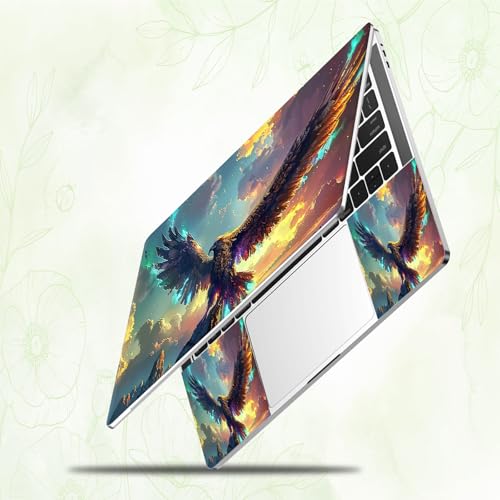 Laptop Skin Sticker Decal, Universal Reusable Vinyl Laptop Cover for 12" 13" 13.3" 14" 15" 15.4" 15.6" Notebook PC, Waterproof Scratch-Resistant with 2 Wrist Pads, Easy to Apply & Remove,Art Eagle - color: Art Eagle