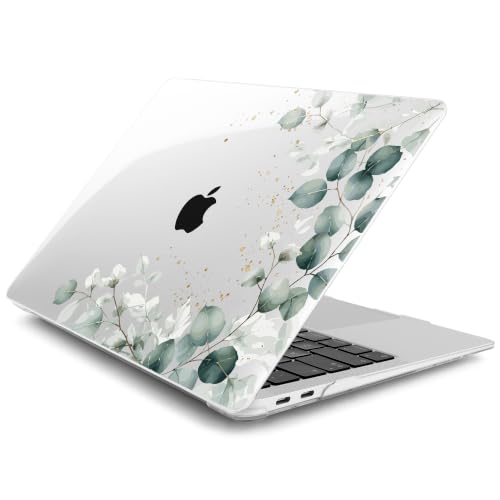 Batianda LumiArt Case for MacBook Air 13" M1 Chip, Greenery Leaves | Fits Model A2337/A2179/A1932, 2018-2020; 1.2mm Slim Lightweight Hard Shell Cover, Scratch Resistant,4-in-1 Accessories Bundle - color: Greenery Leaves