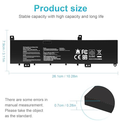 Futurebatt C31N1636 Laptop Battery for Asus VivoBook Pro 15 N580V N580VD N580VN N580GD NX580V NX580VD NX580GD X580V X580VD X580VN X580GD M580GD M580VD ZenBook Pro UX502VD N580VD-DM027T DM129T 47Wh - size: C31n1636 12.2 4.6 1.0 in