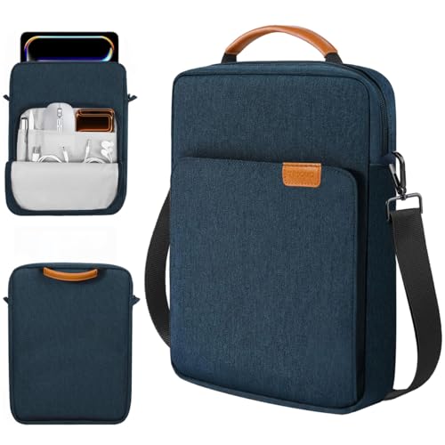 TiMOVO 13 Inch Tablet Sleeve with Shoulder Strap, Indigo | Fits iPad Air 13", iPad Pro 13"/12.9", Surface Pro 12, Galaxy Tab S10 Plus/FE+, Remarkable Paper Pro 11.8" - color: Aa-Indigo, size: 13