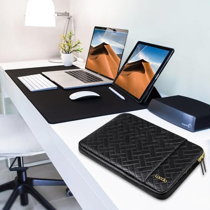 Lacdo 13 Inch Laptop Sleeve Case for 13 inch MacBook Air M5 A3449 (2026), M4 A3240 2025, M3 A3113, M2 A2681, M1 A2337 A2179 A1932 | 13 inch MacBook Neo A18 Pro A3404 (2026) Computer Bag, Elegant Black - color: Elegant Black, size: New MacBook Air/Neo/Pro