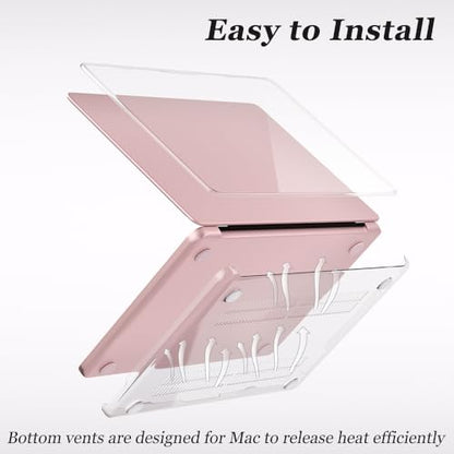 ProElife 3-in-1 for MacBook Neo, Clear Hard Shell, Sleeve & Keyboard Cover | Pink Laptop Case, Clear Keyboard Skin, Heat Dissipation, Precision Fit, Water-Resistant & Reusable, Complete Accessory Kit - color: Clear+Pink