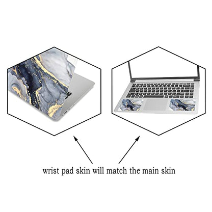 Laptop Skin Sticker Decal, 12" 13" 13.3" 14" 15" 15.4" 15.6 inch Laptop Universal Netbook PC Notebook Vinyl Reusable Skin Sticker Cover Art Case Protector Personalized,Gilt Marble - color: Gilt Marble