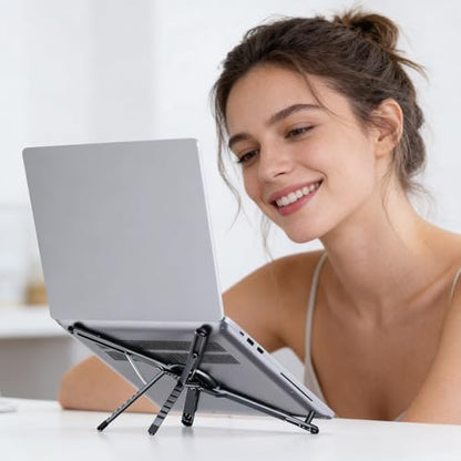 Laptop Stand, Multi-Purpose Portable Foldable Magnetic Stand, Aluminum Alloy Adjustable Holder for Smartphones, Pad, Laptop