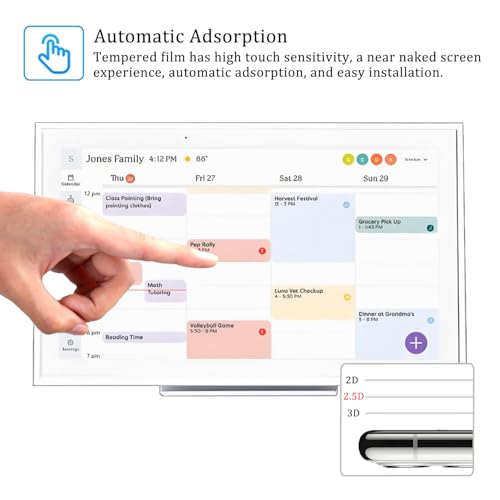 i-Tensodo Tempered Glass Screen Protector for Skylight Calendar 15 inch | Skylight Calendar 15'', 9H Hardness,HD Clear, Anti-Scratch - color: Tempered Glass
