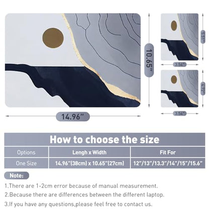 12.1-15.6 Inch Laptop Skin Decal, Universal Reusable Vinyl Laptop Cover Sticker, Waterproof Art Decal Protector - Mountain and Moon - color: Mountain and Moon