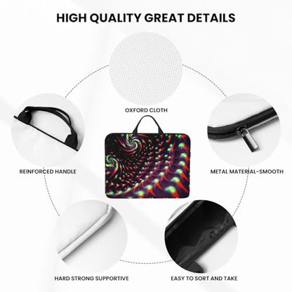 14 inch Laptop Sleeve with Handle Shockproof Laptop Bag Waterproof Computer Cover Bag Fantasy Sci-Fi Dizziness Briefcase