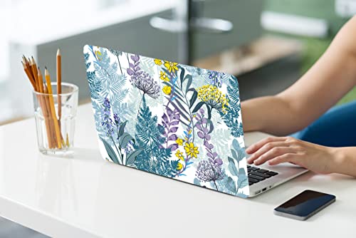 LanBaiLan Laptop Plastic Hard Shell Protective Case, Compatible for New MacBook Air 13 inch 2020 2019 2018 Release A2337 M1 A2179 A1932 Retina Display with Touch ID & Keyboard Cover, Artsy Flower - color: Artsy Flower