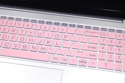 Keyboard Skin Compatible for 15.6" HP Laptop 15-fc 15-fd 15z-fc, HP Pavilion 15 15-eg/eh/er 15t-eg200/eg300 15z-eh300, HP Pavilion 17z 17z-cp000 17z-ca200 17-cn 17-cp (Large Letters, Pink) - color: Large Letters, Pink