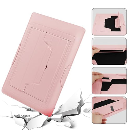 HoYiXi 13.3'' /13.6'' Laptop Sleeve Case PU Leather with Stand Compatible with MacBook Pro 14/MacBook Air 13(M1 M2)/ASUS Vivobook 14/Dell XPS 13/ASUS Matebook,13-14'' Laptop Bag,Pink - color: Pink, size: 13.3'' / 13-14 Inch Laptop