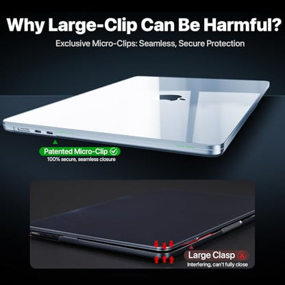 Soonjet Compatible with MacBook Air 13 inch Case, Crystal Clear Shell, Fits 2026-2022 M5/M4/M3/M2,A3449 A3240 A3113 A2681, Color-Matched Transparent Design for MacBook Air 13.6 inch - color: Crystal Clear