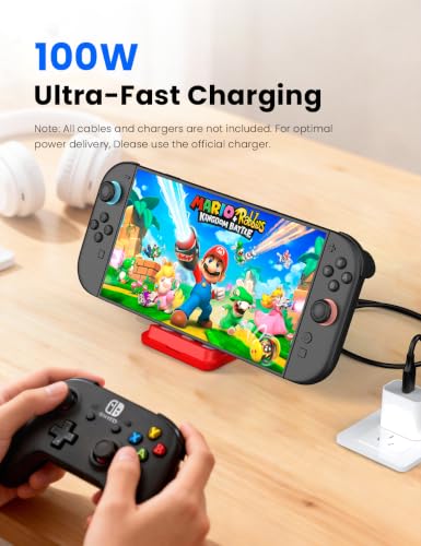 Switch Dock Portable TV Docking Station for Switch 2 | Foldable 4K HDMI, Ethernet Port, USB 3.0, 100W PD Charging Port