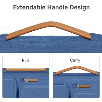 MOSISO 360 Protective Laptop Case 16 inch, 15-15.6 inch Laptop Sleeve | Compatible with MacBook Pro 16, HP Acer Dell Lenovo ASUS, Side Open Carrying Case with 4 Zipper Pockets, Cadet Blue - color: Cadet Blue, size: 16 inch
